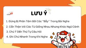 Lưu ý  khi làm Multiple Choice trong IELTS Listening