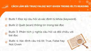 Các bước giải dạng True/False/Not given