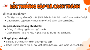 Lỗi thường gặp và cách tránh