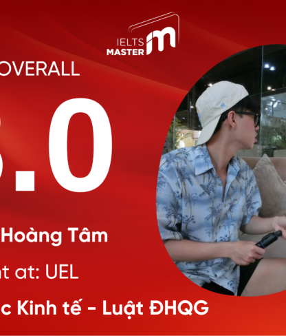 Phạm Hoàng Tâm, sinh viên Luật Đại học Kinh Tế Luật, đạt IELTS 8.0 sau khóa học tại IELTS Master Bình Dương với lộ trình học tập cá nhân hóa.
