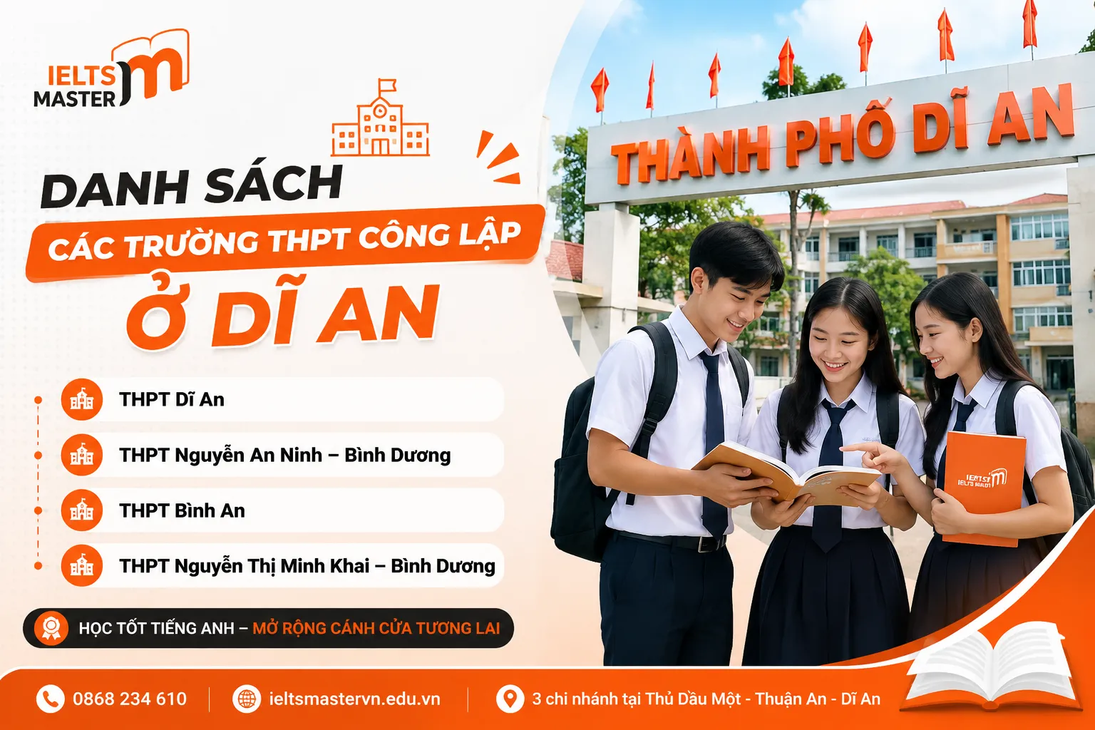 Danh sách các trường THPT công lập ở Dĩ An