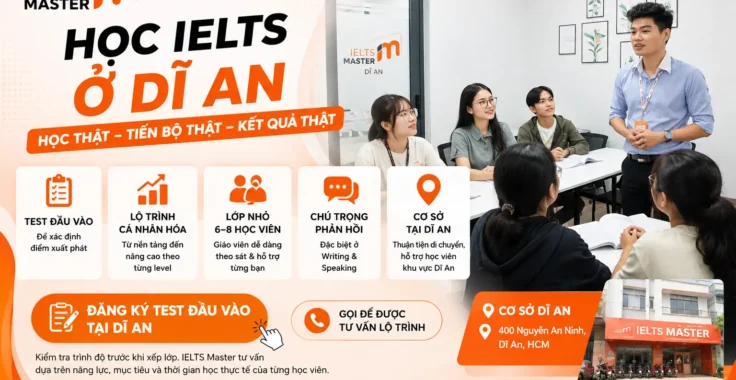 Học IELTS Dĩ An: Test đầu vào, lộ trình phù hợp