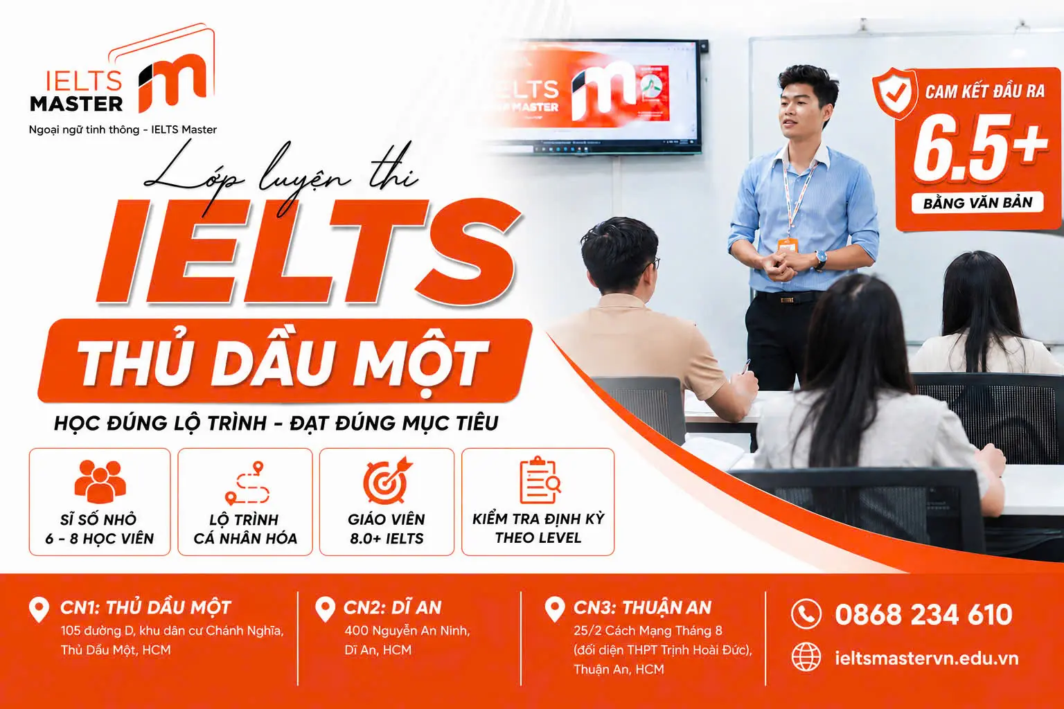 Lớp luyện thi IELTS Thủ Dầu Một tại IELTS Master