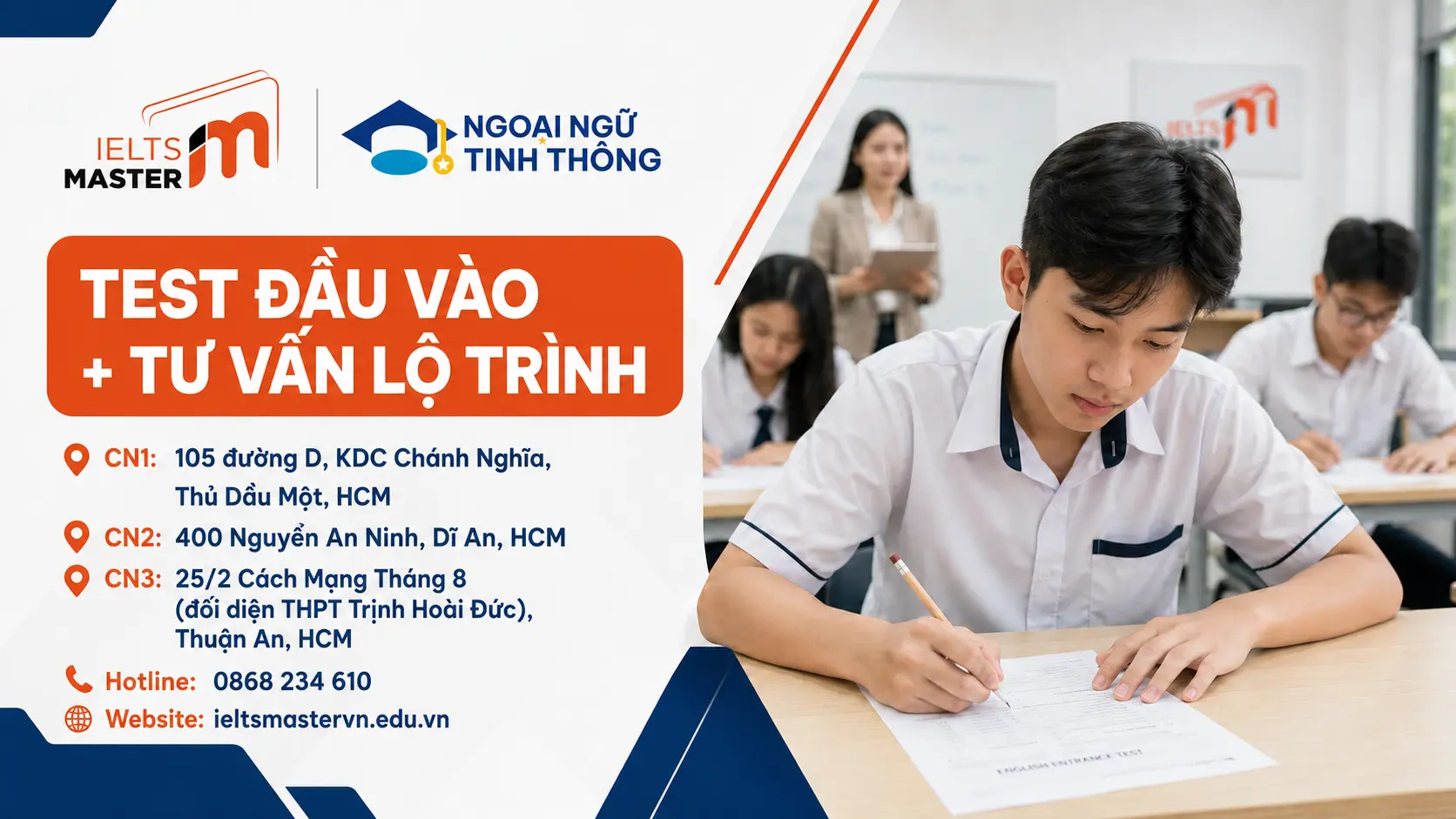 Test đầu vào IELTS và tư vấn lộ trình tại Thủ Dầu Một
