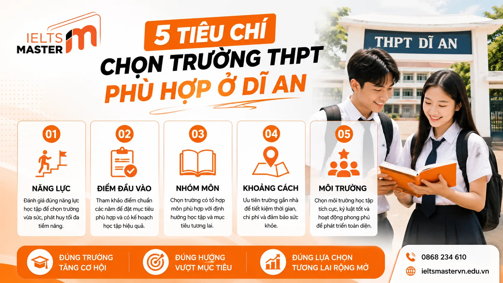 Tiêu chí chọn trường cấp 3 ở Dĩ An phù hợp cho học sinh